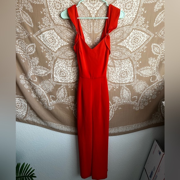 Reiss Amika Bow Back Jumpsuit in Orange - Picture 8 of 10